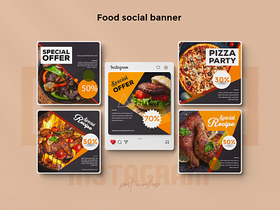 Food social media banner