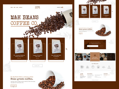 Coffee Store Website - V.01 ui web design