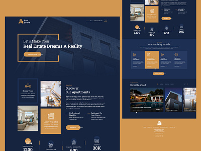 Real Estate Website Design ui web design