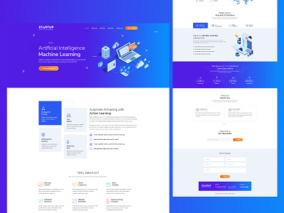 AI Startup Website Design ui web design