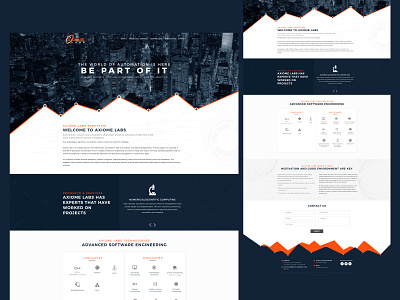 Axiome Labs Website Design ui web design