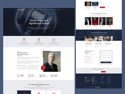 Lawyer Onepage Website Design ui web design