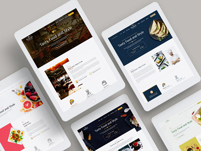 Restaurant Onepage Website Design ui web design