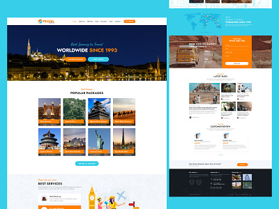 Travel Agency Website Design ui web design