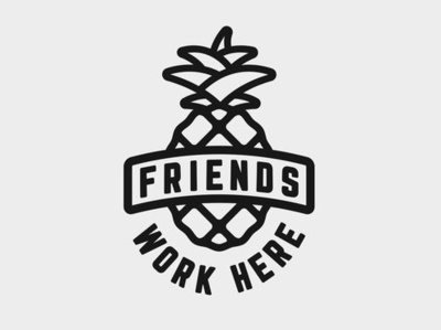 Friends Work Here Logo branding design icon illustration logo vector