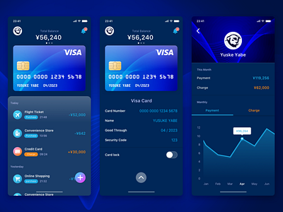 Wallet App Concept Dark UI