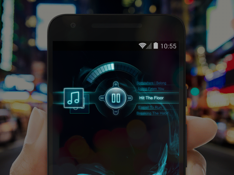 Wheel Music Widget android animation gif music ui widget