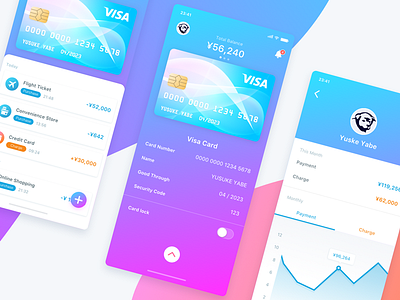 Wallet App Concept app creditcard financial fintech money payment ui visa wallet