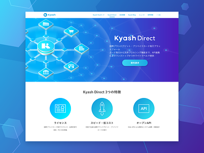 Kyash Direct app card credit financial fintech illustration kyash money payment ui wallet website