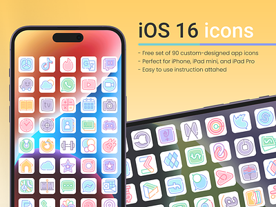 90 Free iOS 16 Icons branding design graphic design icon icons ui ux vector