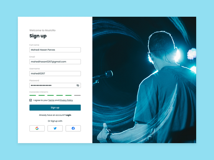 Signup Page Design designs, themes, templates and downloadable graphic ...