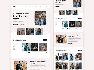 P&J Fashion landing page