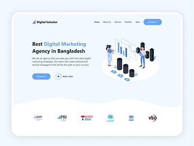 Digital Marketing Agency Landing Page agency landing page digital marketing digital marketing agency landing page landing page design landing page ui marketing agency marketing agency landing page ui website ui