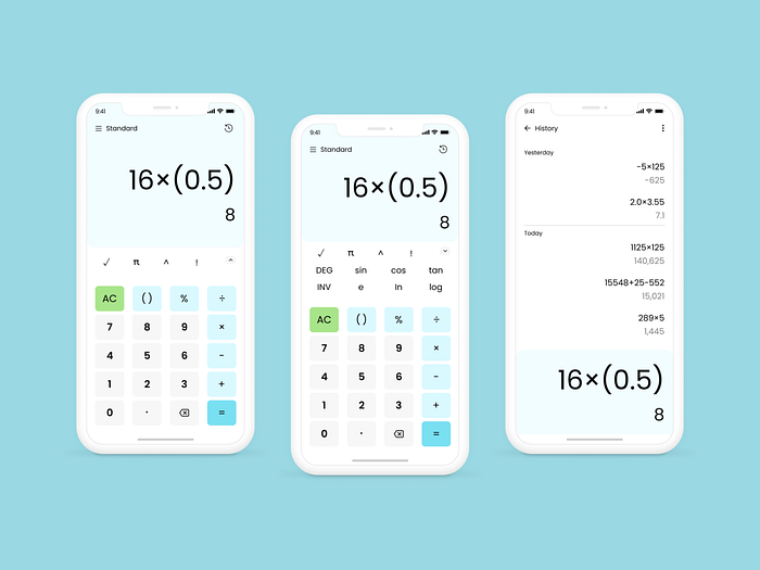 Calculator App UI designs, themes, templates and downloadable graphic ...