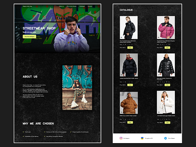 Online store concept clothing design figma minimalism online shop online store shop store streetwear ui ux web design website