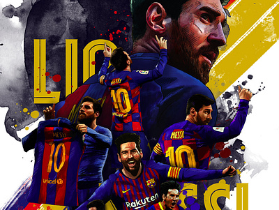 Messi art artwork barcelona digital digital painting digital portrait football goat illustration illustration artist messi portrait soccer