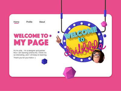 welcome to my webpage character cinema4d color colorful graphic illustration plat