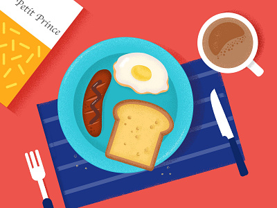 food-breakfest book cover color food graphic illustration illustrator plat tableware