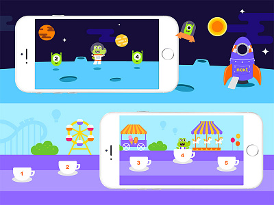 app game for kids app application colorful game graphic illustration plat