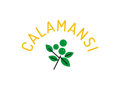 Calamansi branding cafe calamansi design fresh fruit green illustration juice logo press typography vector yellow