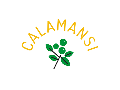 Calamansi branding cafe calamansi design fresh fruit green illustration juice logo press typography vector yellow