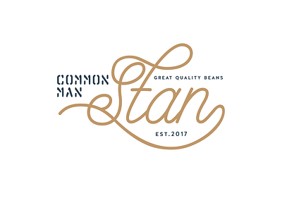 Common Man Stan branding design illustration logo typography vector