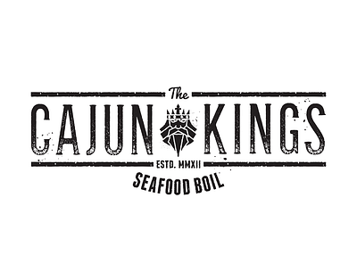 The Cajun Kings boil branding c cajun design illustration king kings logo logomark new orleans restaurant seafood typography vector