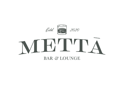 Metta alcohol bar branding design drinks illustration logo logomark lounge metta pub typography vector
