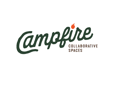 Campfire branding camp campfire design fire illustration logo logomark typography vector