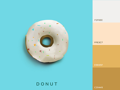 Donut design donut graphic design graphics illustration logo minimalistic pallete picture simple