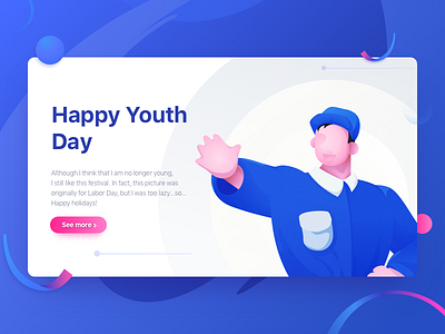 happy youth day！ design happy illustration love ui web youth