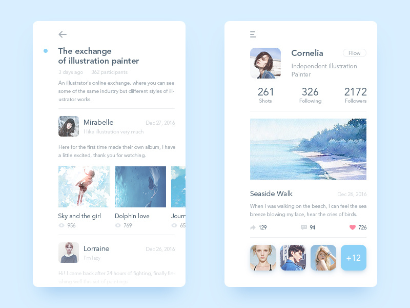 Illustrator Online Communication app user communication illustrator ui