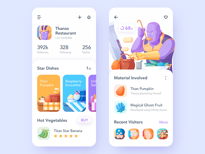 Thanos Cooking by Rounded Rectangle for RaDesign on Dribbble