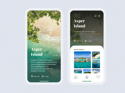 Travel Diary App animation app beach concept date ios iphone minimal picture travel typography ux