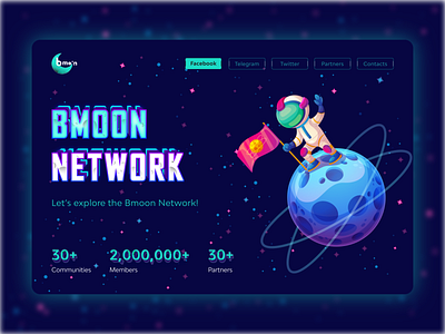 Landing Page - BMOON app ui moon ui