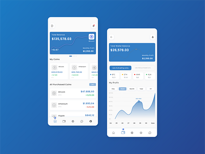 Crypto Mobile App UI - Basemon