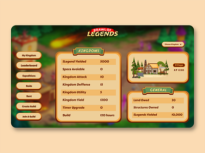 BRAWL OF LEGENDS - Mobile Game UI (IOS & Android) app ui brawl of legends ui