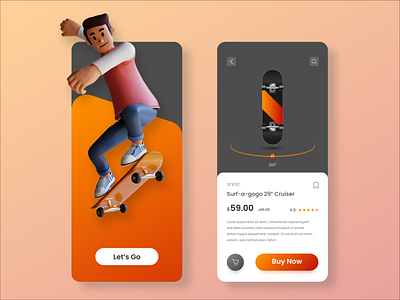 SURFY - Skateboard Online Shop App UI app ui skate app ui skateboard