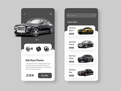 Car Store Mobile App UI