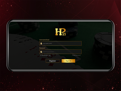 Hocus Pokess 21 - Poker Game Sign In app ui poker ui