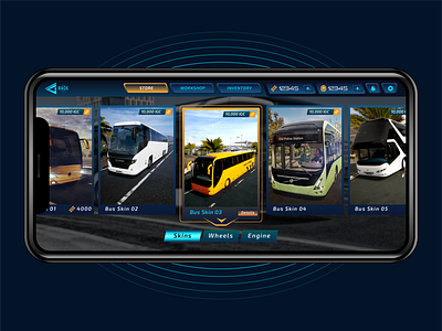 Bus and Truck Simulator Asia - Mobile Game UI