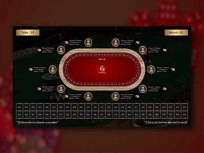 Poker Web Game - Winz app ui poker game