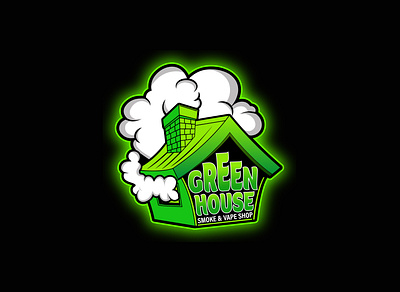 Green House Cannabis Logo Design cannabis logo cannabis shop logo cbd shop logo green house logo logo design