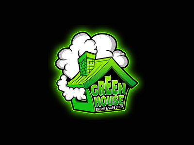 Green House Cannabis Logo Design