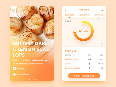 cooking App app cooking food ui