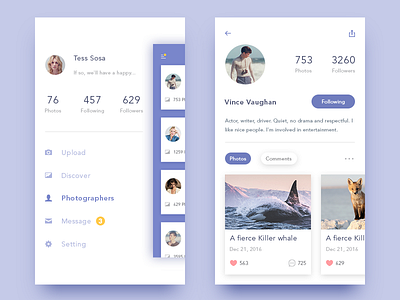 photo-sharing app - PSD