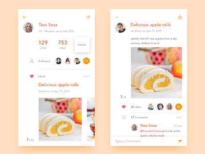 Delicious food App app delicious food information ui