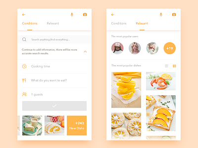 Delicious food App app condition delicious search ui