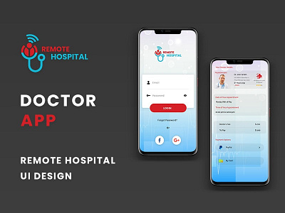 Online Remote Hospital App UI