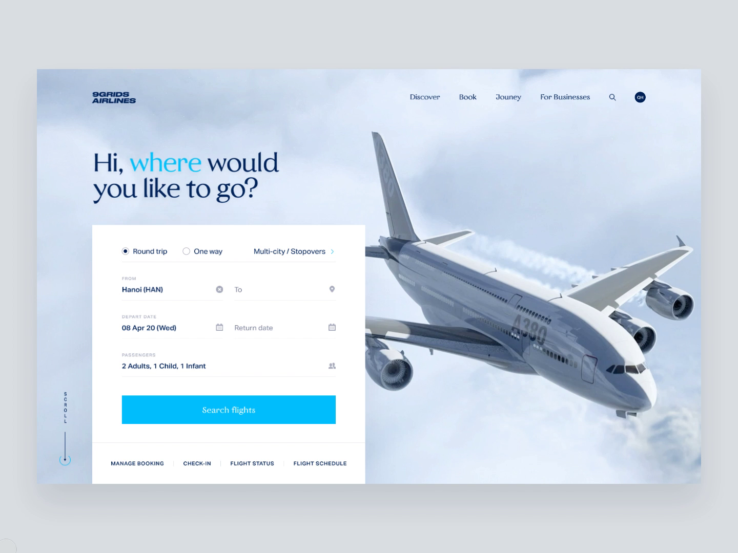 Airline responsive web by quan for Fireart Studio on Dribbble